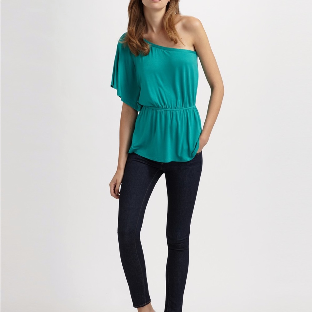 Ella Moss Teal One Shoulder Top